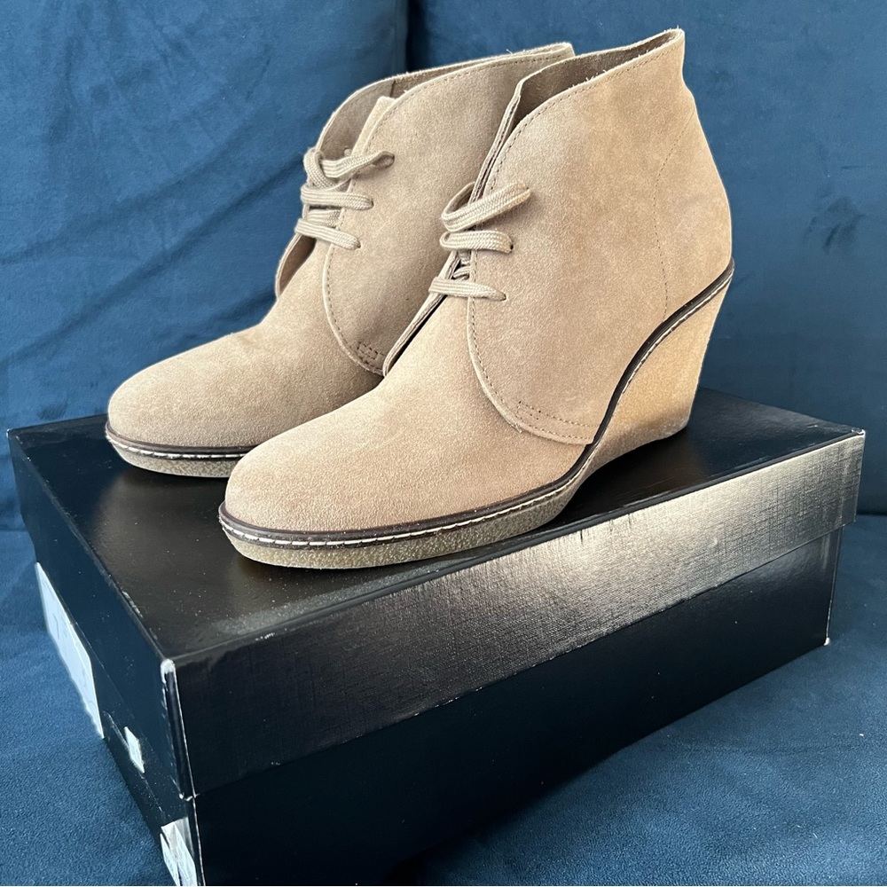 J. Crew Tan Suede Wedge Boot